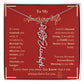 To My Amazing Wife- BirthFlower Name Necklace