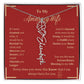 To My Amazing Wife- BirthFlower Name Necklace