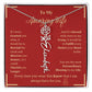 To My Amazing Wife- BirthFlower Name Necklace