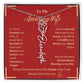 To My Amazing Wife- BirthFlower Name Necklace