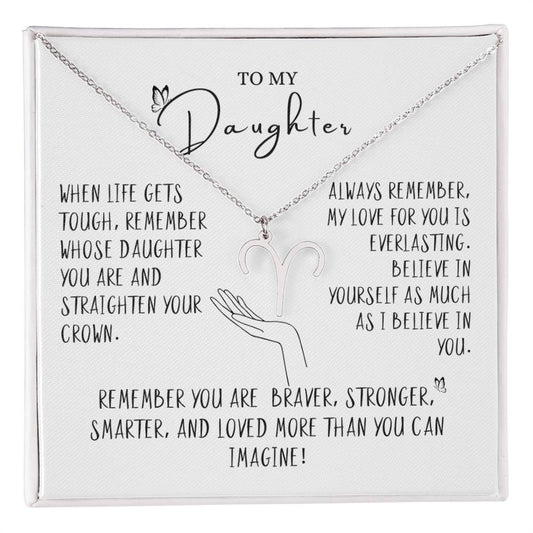 To my Daughter- Zodiac Sign Necklace