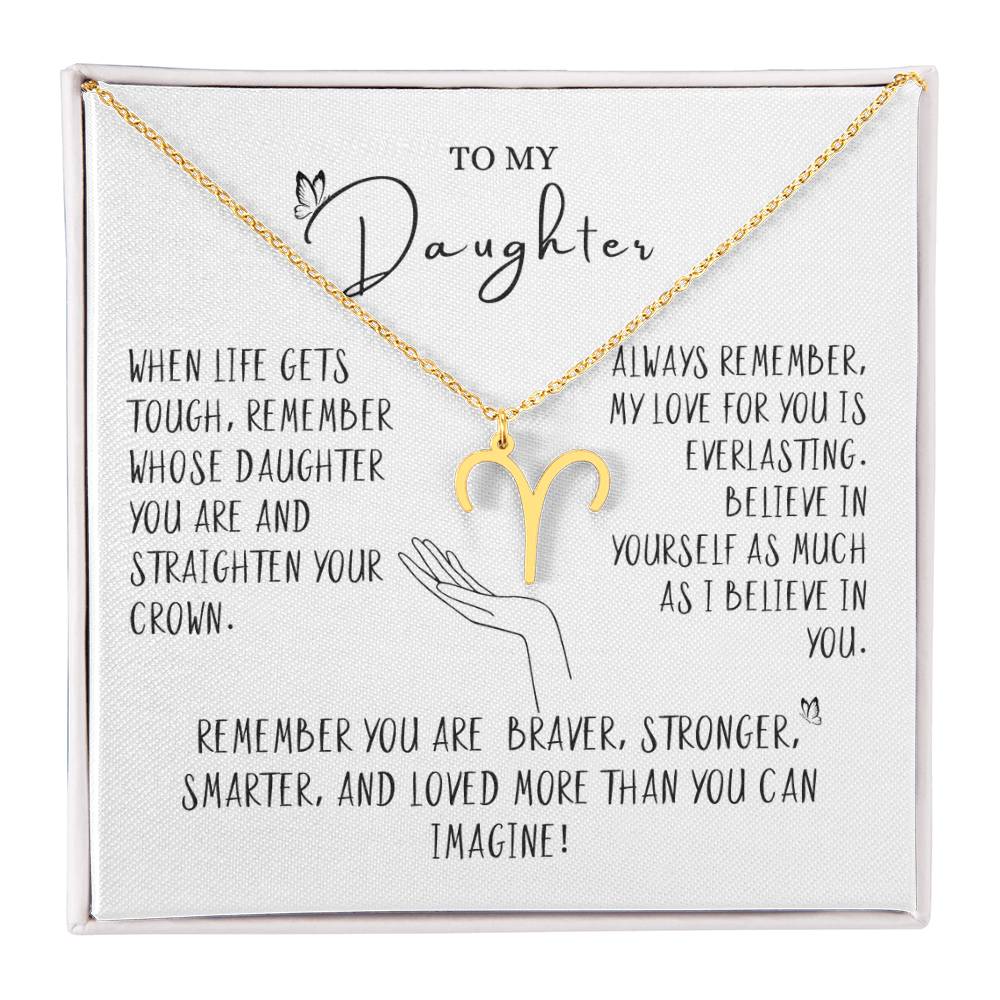 To my Daughter- Zodiac Sign Necklace