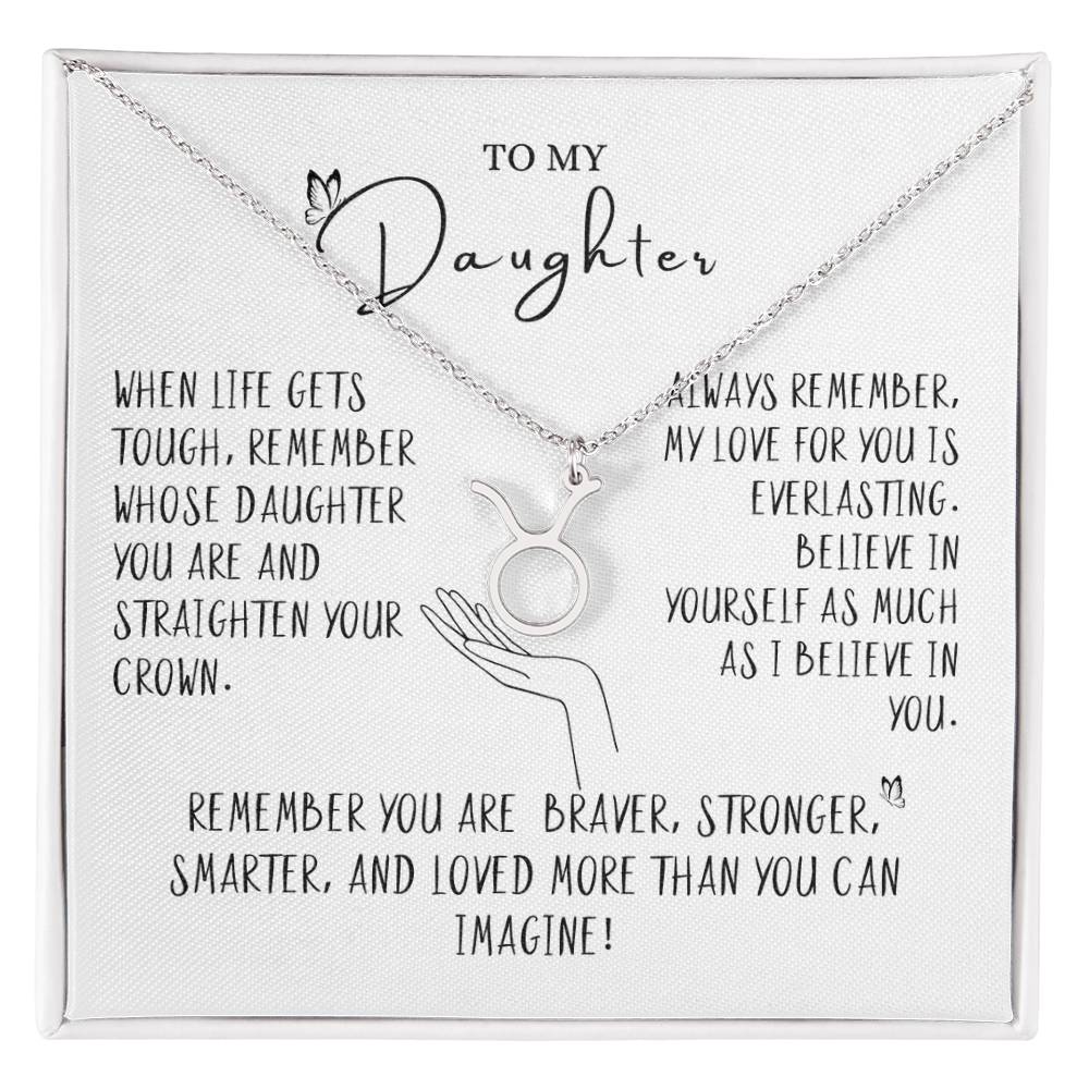 To my Daughter- Zodiac Sign Necklace