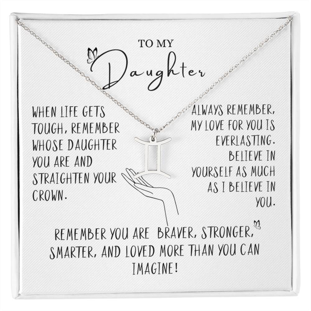 To my Daughter- Zodiac Sign Necklace