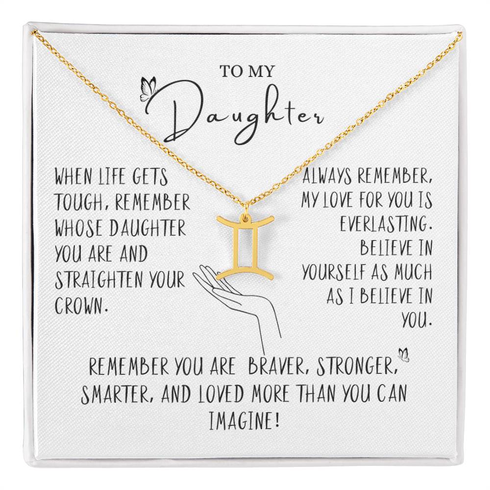 To my Daughter- Zodiac Sign Necklace