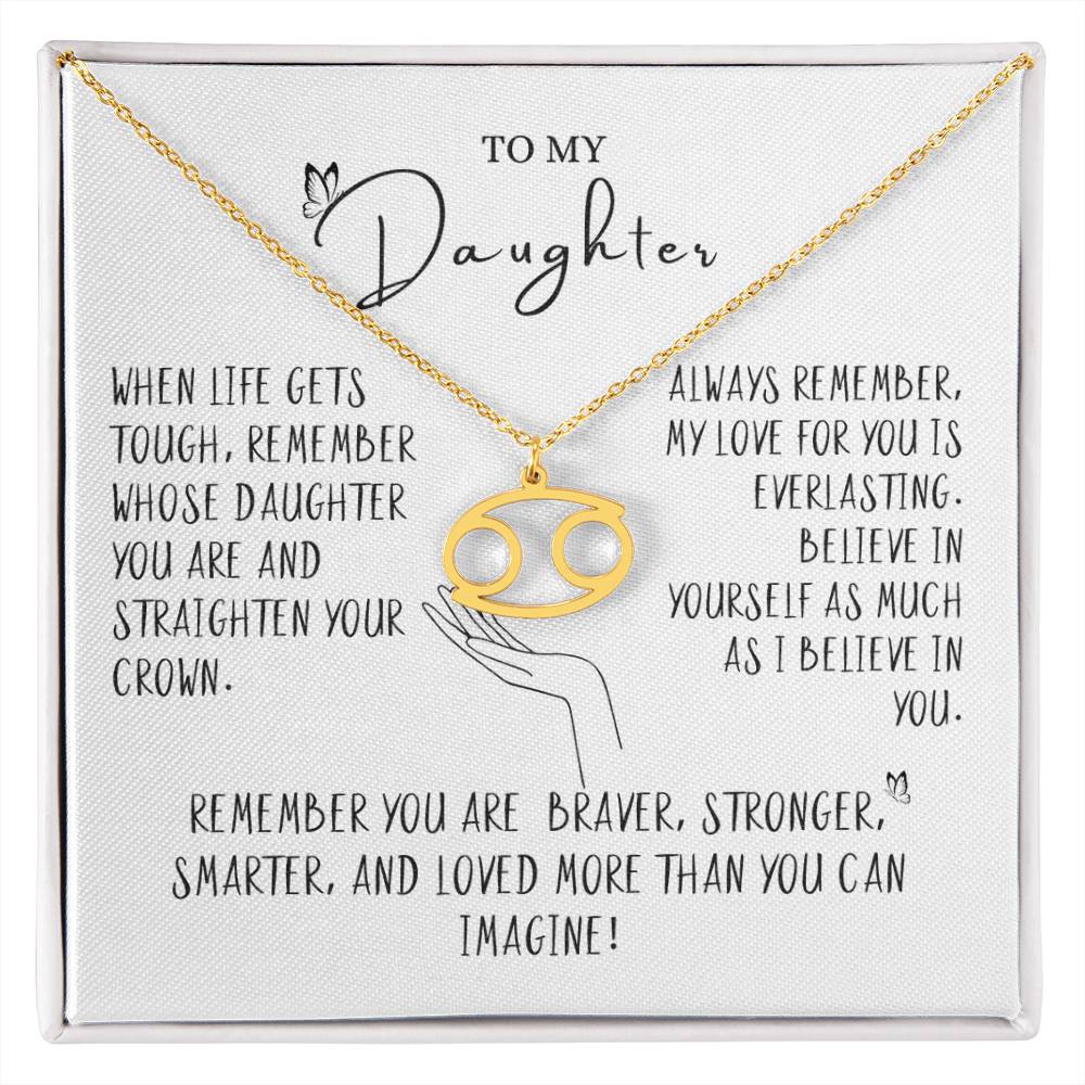 To my Daughter- Zodiac Sign Necklace