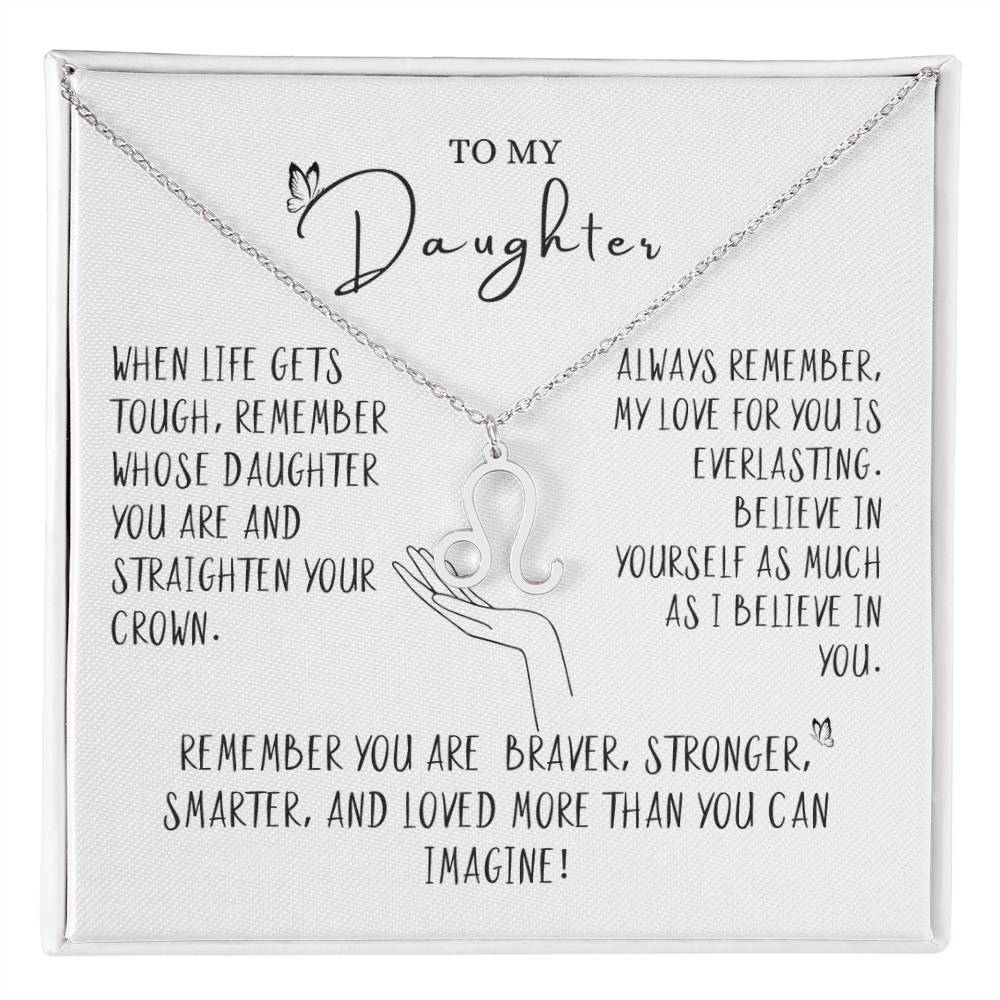 To my Daughter- Zodiac Sign Necklace