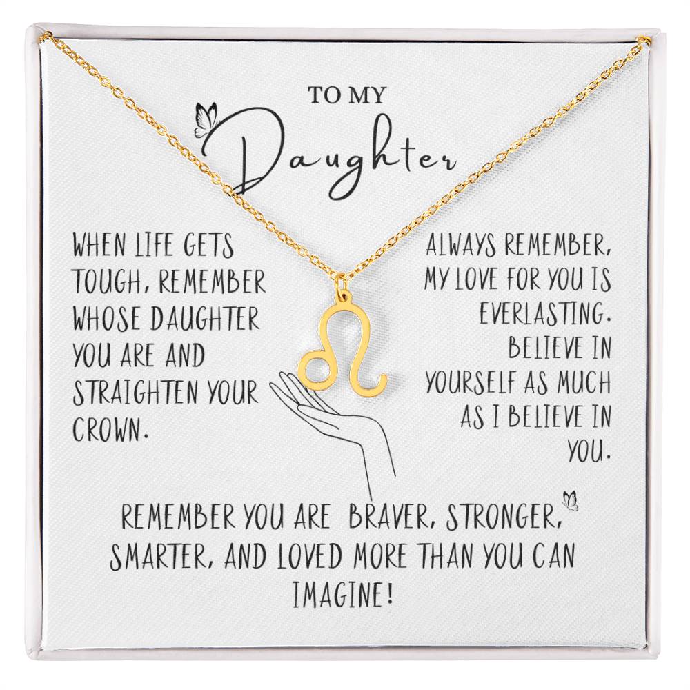 To my Daughter- Zodiac Sign Necklace