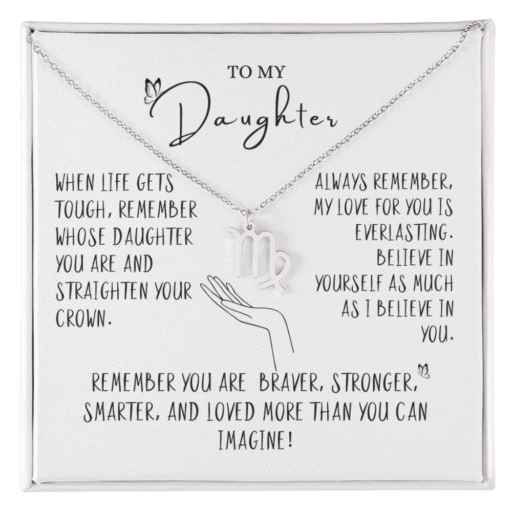 To my Daughter- Zodiac Sign Necklace