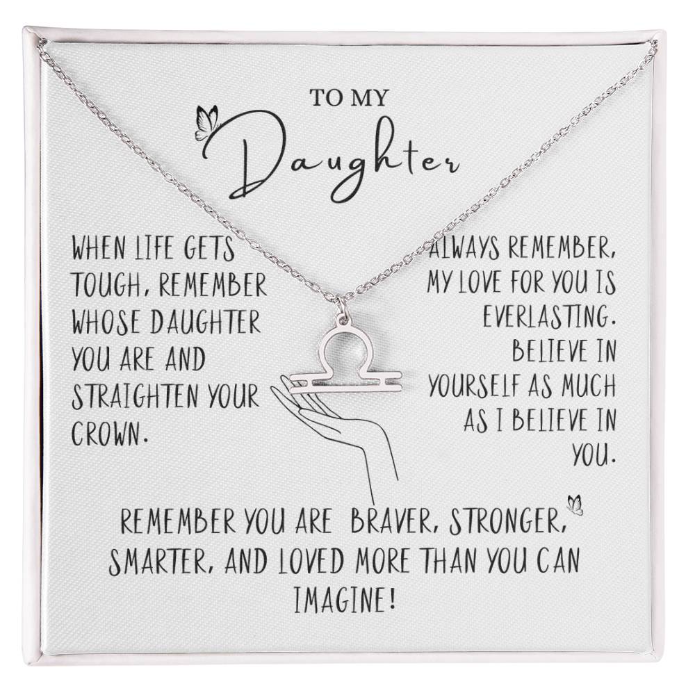 To my Daughter- Zodiac Sign Necklace