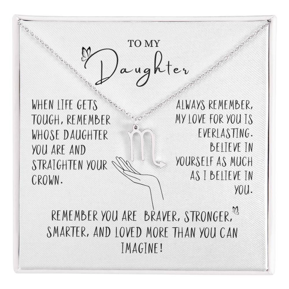 To my Daughter- Zodiac Sign Necklace