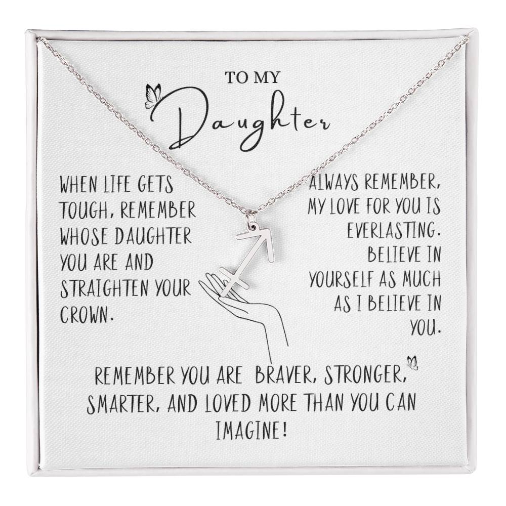 To my Daughter- Zodiac Sign Necklace