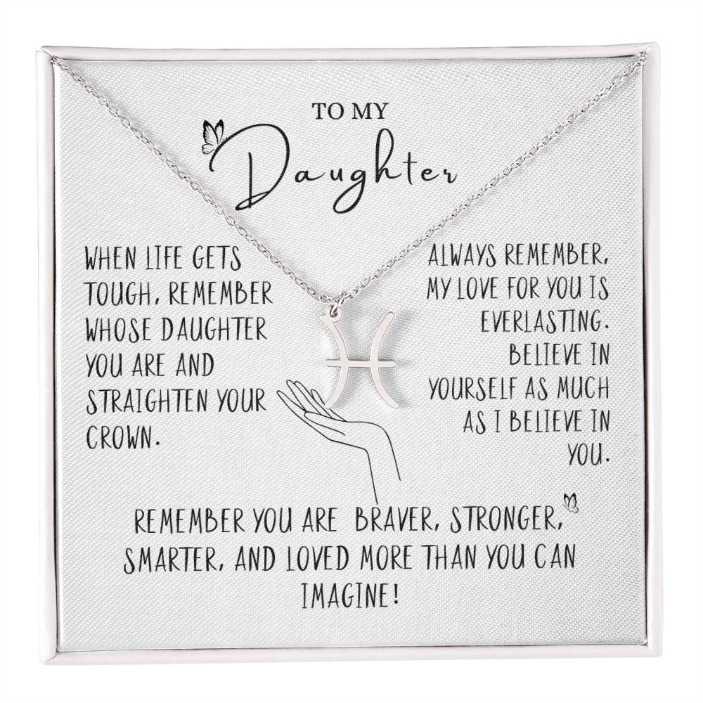 To my Daughter- Zodiac Sign Necklace