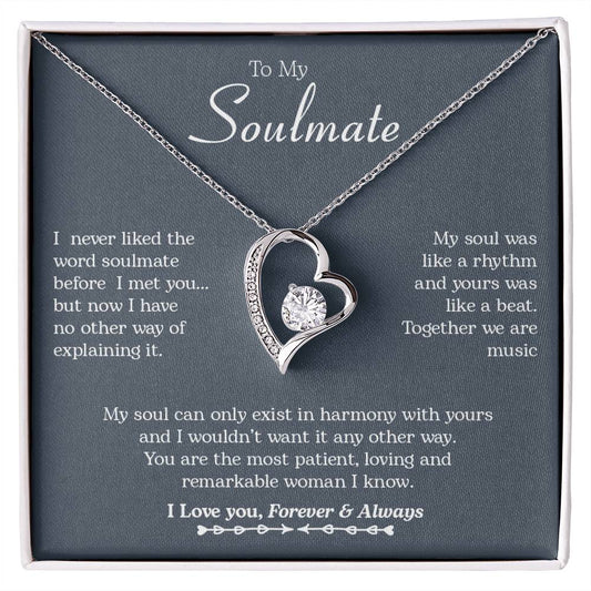 To My Soulmate | I Love You, Forever & Always - Forever Love Necklace