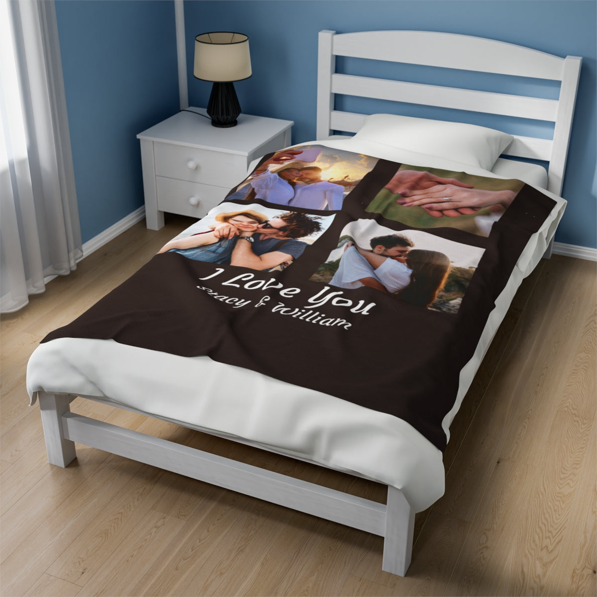 Velveteen Personalized Photo Plush Blanket